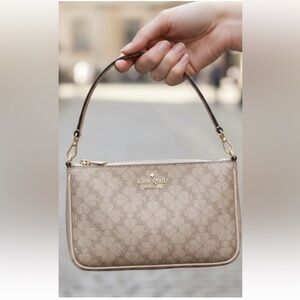 NWT Kate Spade ..  Spade Flower Convertible Wristlet Bag Cream Tan ♠️